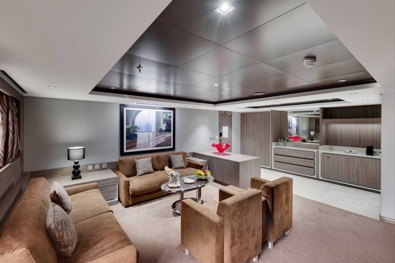 The Royal Suite is available to MSC Yacht Club guests.