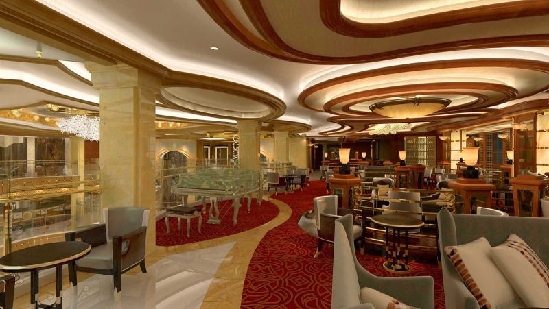 Have a drink or meet new friends at Crooner's, the cocktail lounge aboard Royal Princess.
