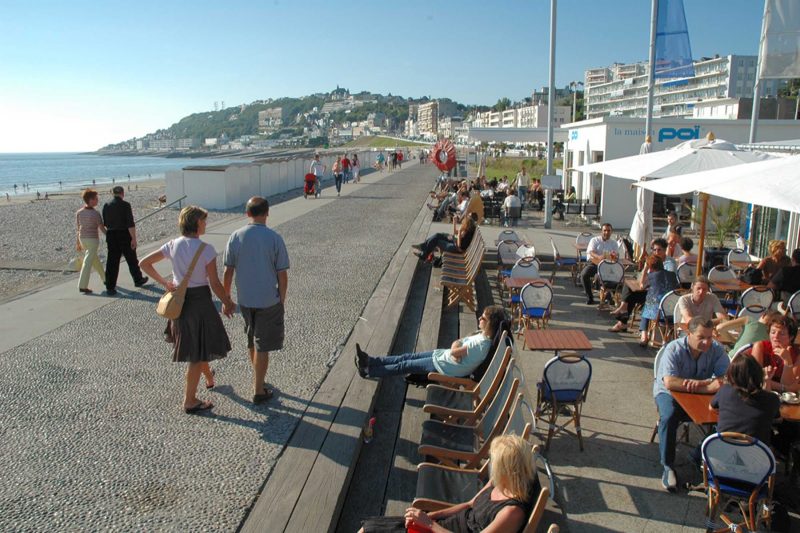 Stroll the promenade in the port of Le Havre, France, where the Seine River meets the English Channel.