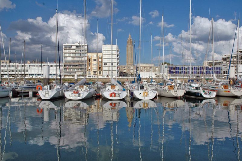 The marina at the port of Le Havre, France.