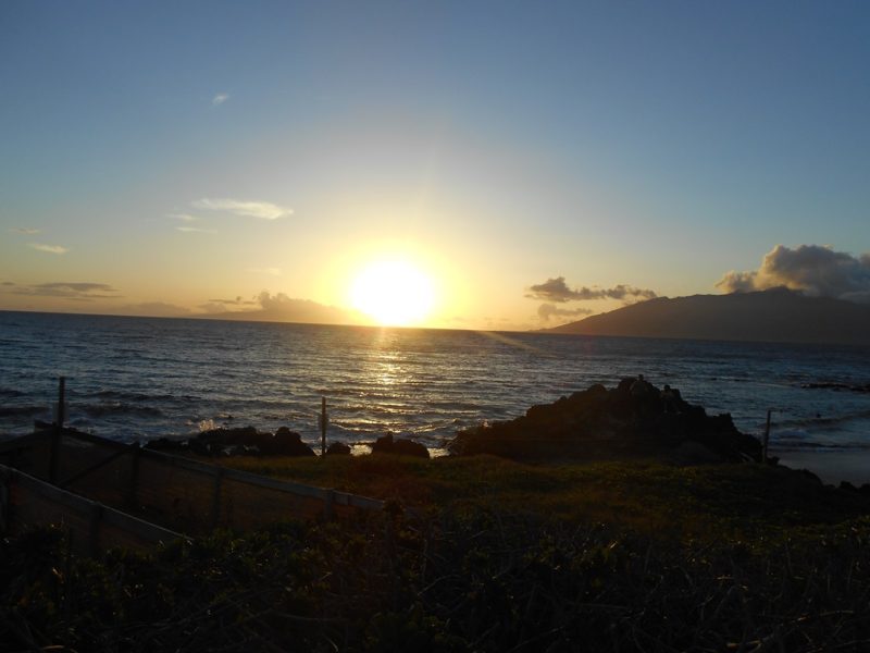 The sun sets over Kam 2 beach Kihei