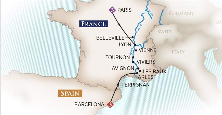 See the lavender fields of Provence on this cruise through the French countryside.