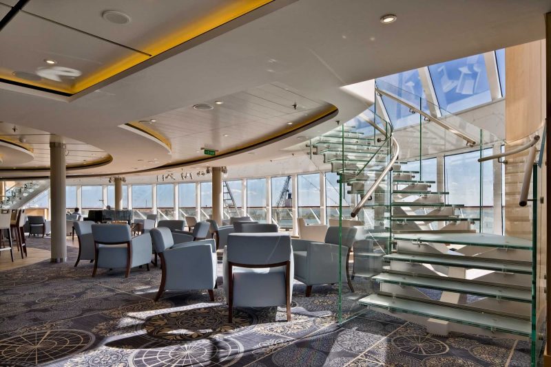 Read rare books or inspect ship models in the two-deck Explorers' Lounge on Viking Star.