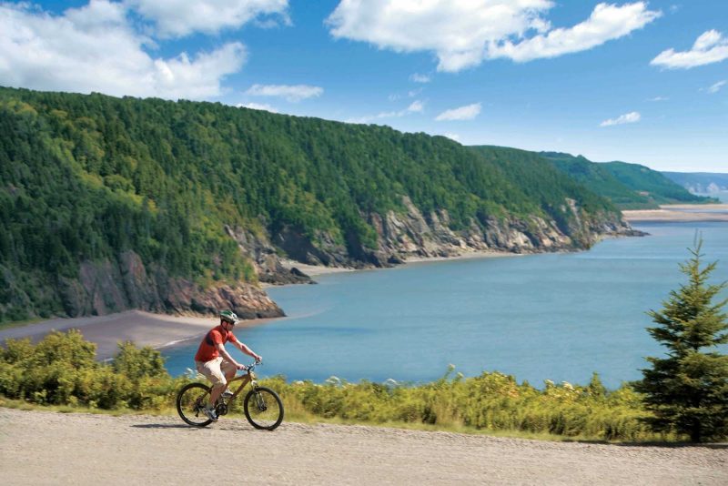 Explore Fundy Trail, with beautiful views of the Bay of Fundy, on bicycle during your visit to the Saint John area.