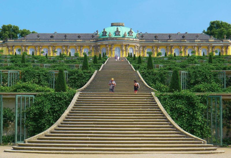 Sanssouci Palace in Potsdam, Germany, is a UNESCO World Heritage Site.