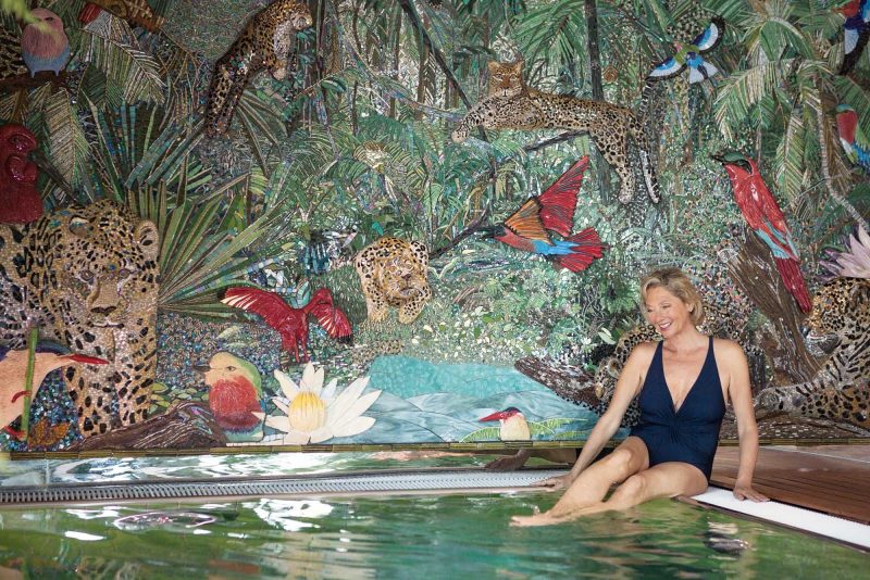 The "wild" pool on the S.S. Catherine, a Uniworld cruise ship.