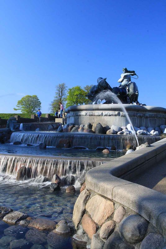 In Copenhagen, the Gefion Fountain is a popular meeting place on the harbor.