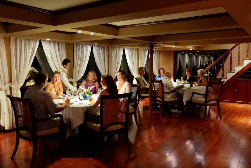 The aptly named Fusion restaurant on deck 2 of AmaWaterways' AmaDara. 
