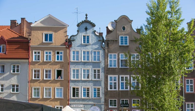 Some of the beautiful architecture in Old Gdansk, Poland.