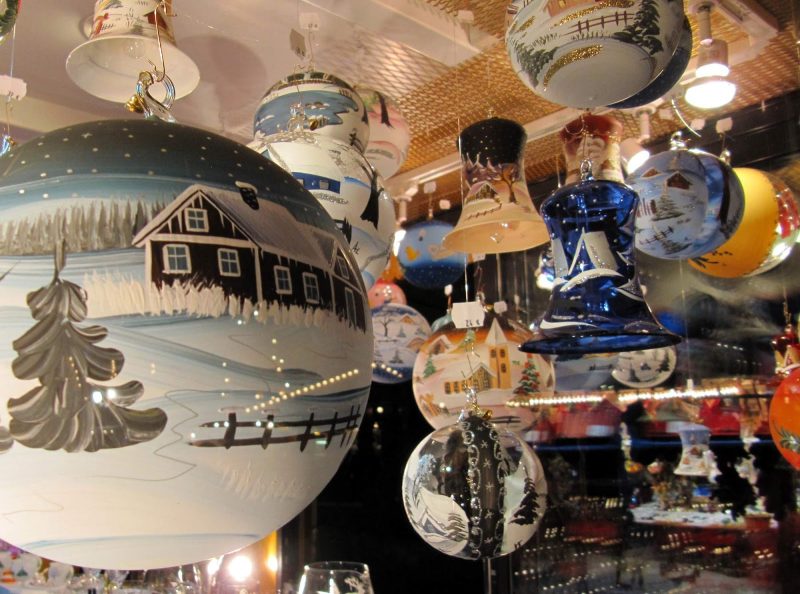 Ornaments spotted in a Christmas market — Europe's oldest — in Strasbourg, France.