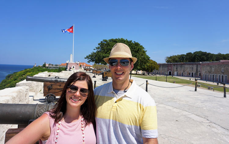 Don and Heidi Bucolo in front of El Morro.