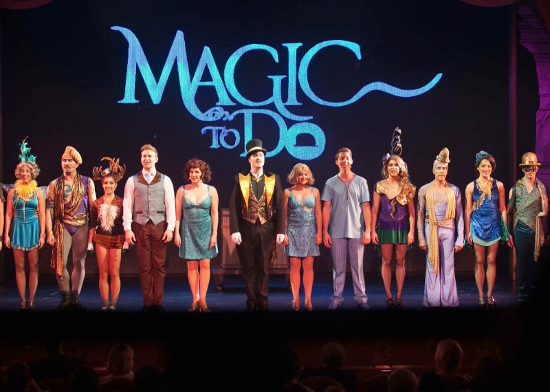 A curtain call after an early staging of Stephen Schwartz's "Magic to Do" aboard Ruby Princess.