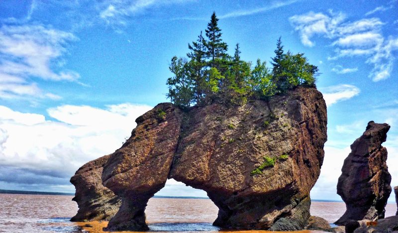 Hopewell Rocks in the Bay of Fundy, New Brunswick, Canada.