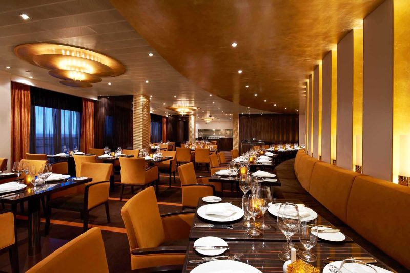 Make reservations at Fahrenheit 555, a classy steakhouse, during your Carnival Breeze sailing. Cost is a $35 per person surcharge.