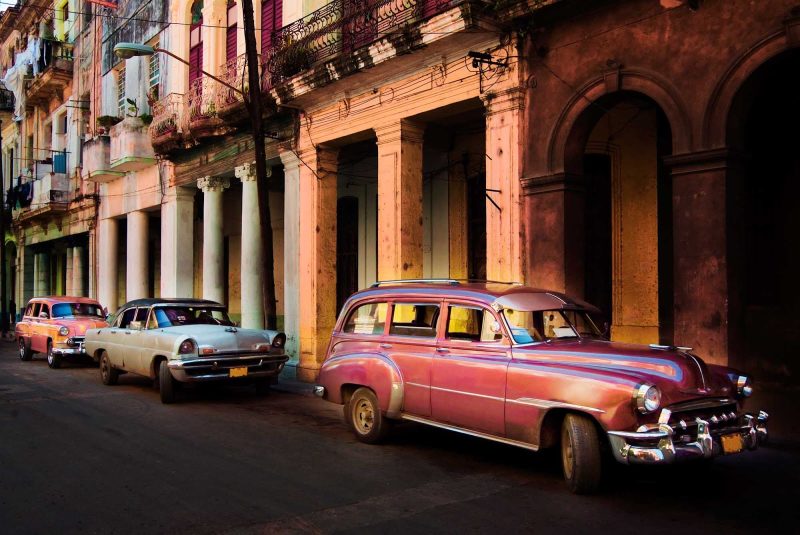 The colors of Old Havana at sunset.