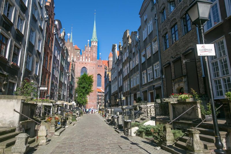 A Viking Sun shore excursion took guests down a historic street in Old Gdansk, Poland.