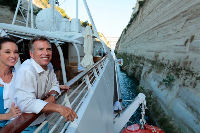 Journey as the ancients did through the Corinth Canal. SeaDream Yacht Club cruises take you there.