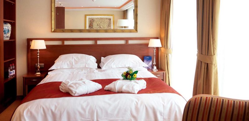 Relax in your stateroom and take in views of stirring landscapes along the riverbanks of France on AmaLegro.