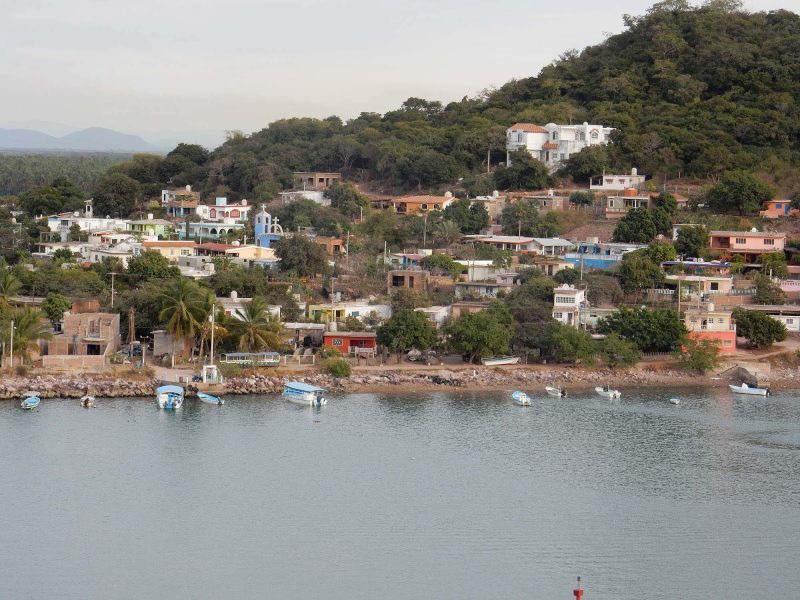 Houses along the waterfront of Mazatlan, Mexico, as seen from Ruby Princess. 