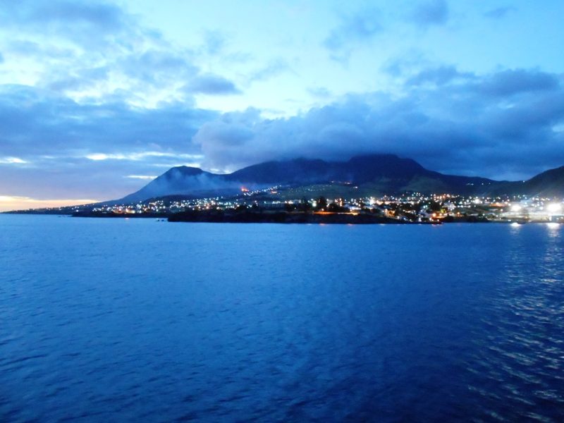 Sailing into St. Kitts