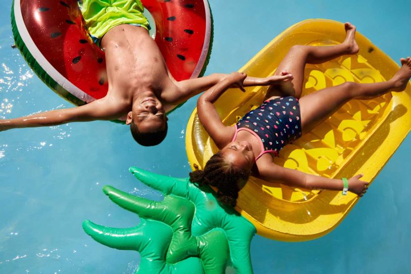 Kids kicking back during a Carnival cruise.