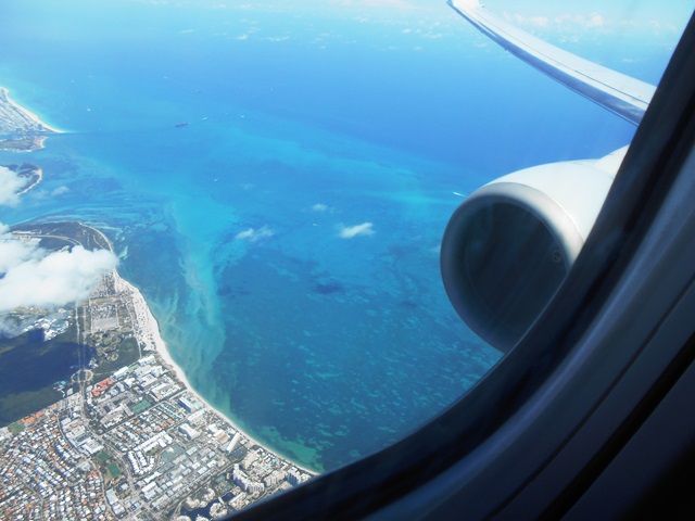 Flying home from San Juan after a glorious cruise on Silversea Silver Muse