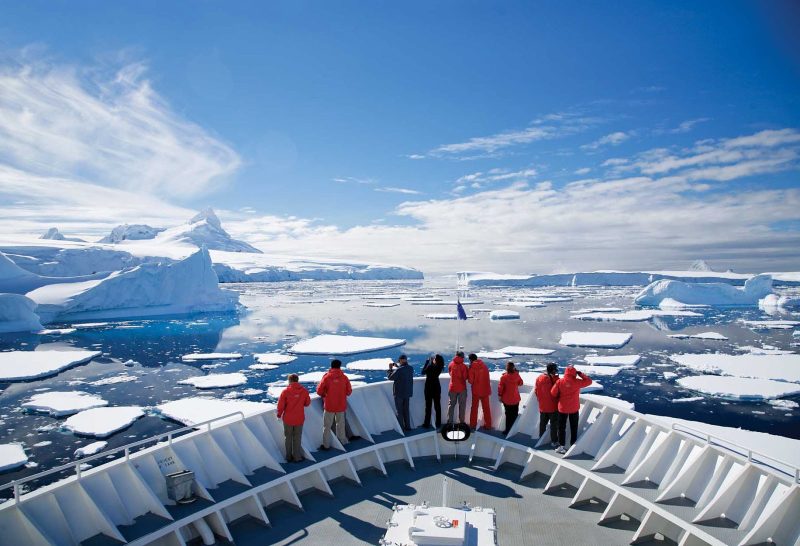 Experience the breathtaking sights of Antarctica from the bow of National Geographic Explorer during a Lindblad expedition.