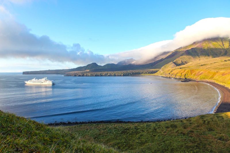 Visit the remoate Kuril Islands of southeastern Russia on a Ponant cruise.