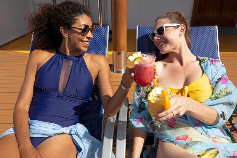 Enjoy pool time with a nice beverage on your Carnival cruise.