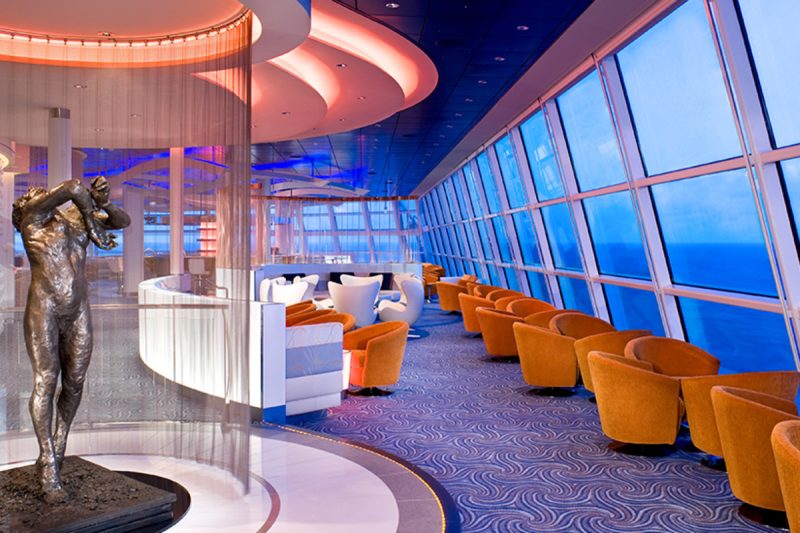 Head to the Sky Lounge on your Celebrity cruise for sweeping panoramic views.