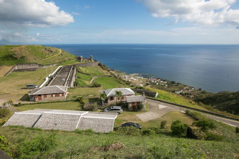 View from the citadel atop Brimstone Hill Fortress on St. Kitts, which stands nearly 800 feet above the Caribbean.