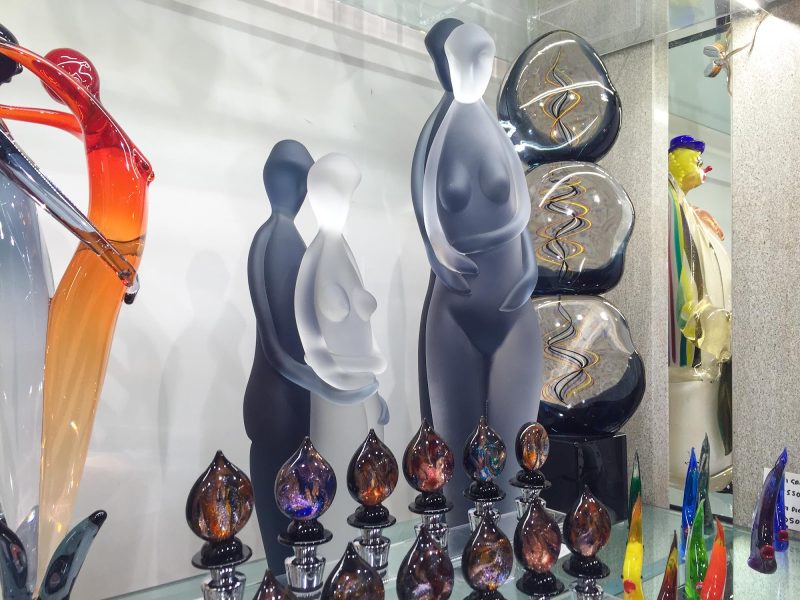 Provocative glassware in a shop window along the Procuratie Vecchie on Piazza San Marco, Venice.