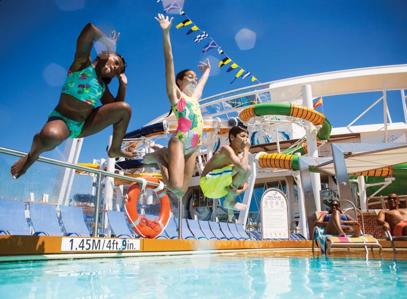Cool off in one of the three big sun-splashed pools on Harmony of the Seas.