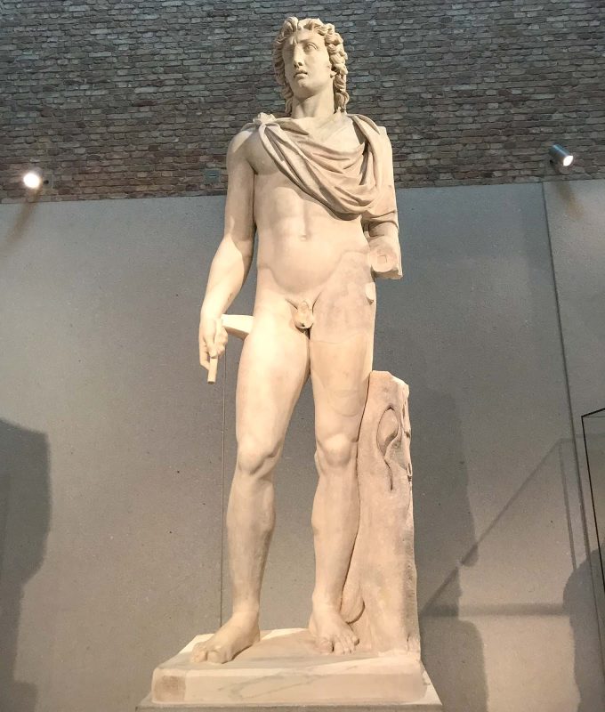 Colossal statue of Helios, dating to 138-161 A.D., in Neues Museum in Berlin. 