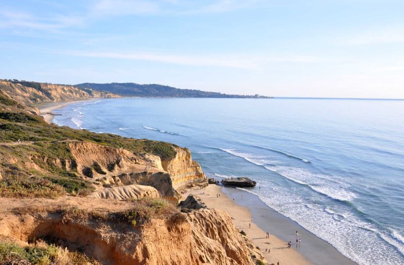 Torrey Pines Beach looking south toward San Diego.