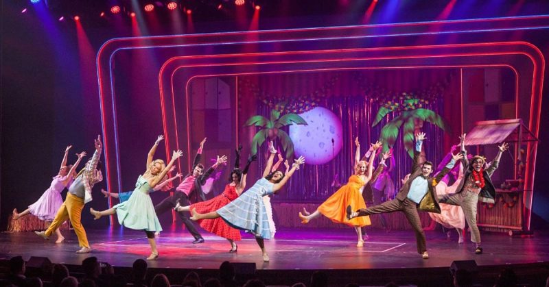 A scene from the musical "Grease" on Harmony of the Seas.