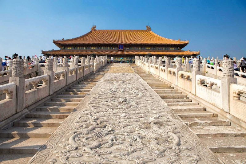 The Hall of Supreme Harmony is the largest hall within the Forbidden City of Beijing, China.