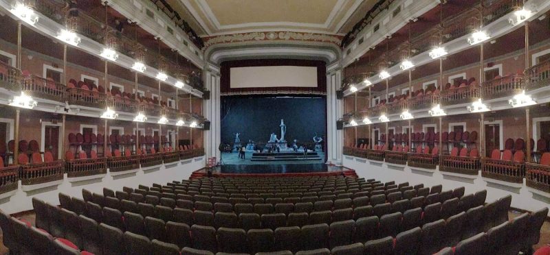 Inside the historic Angela Peralta Theatre in Mazatlan, Mexico. 