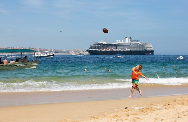 The beach at Cabo San Lucas is made for kicking back and people watching.