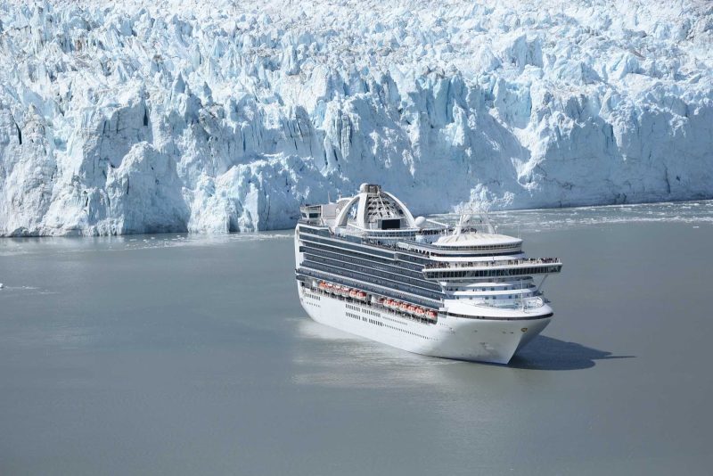 Crown Princess in Glacier Bay, Alaska.