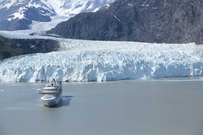 Crown Princess in Glacier Bay, Alaska.