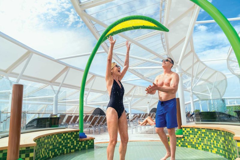 Enjoy a cool spray on a sunny day in the Solarium on Harmony of the Seas.