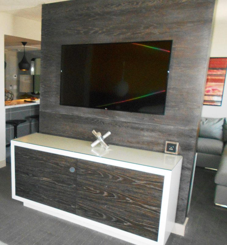 And of course large flat screen TVs in rooms