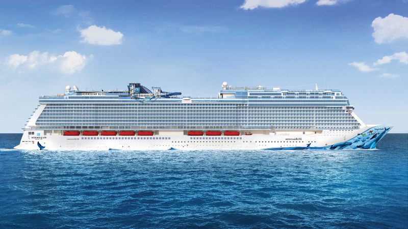  The 4,000-passenger Norwegian Bliss will be a sister ship to Norwegian Escape and Norwegian Joy. 