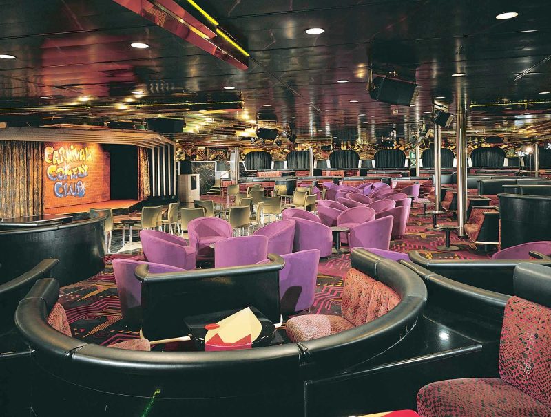 Head to Carnival Comedy in the aft Show Lounge for some lighter moments during your sailing on Carnival Fascination.