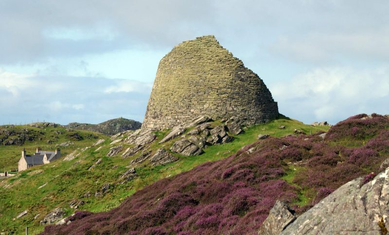 Dun Carloway is a broch — an Iron Age drystone hollow-walled structure found only in Scotland — on the west coast of the Isle of Lewis, Scotland.