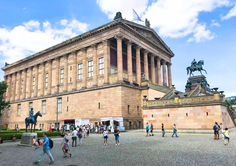 Part of the scene on Museum Island in Berlin.