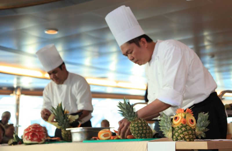 The chefs on board Hurtigruten's expedition ship Fram.