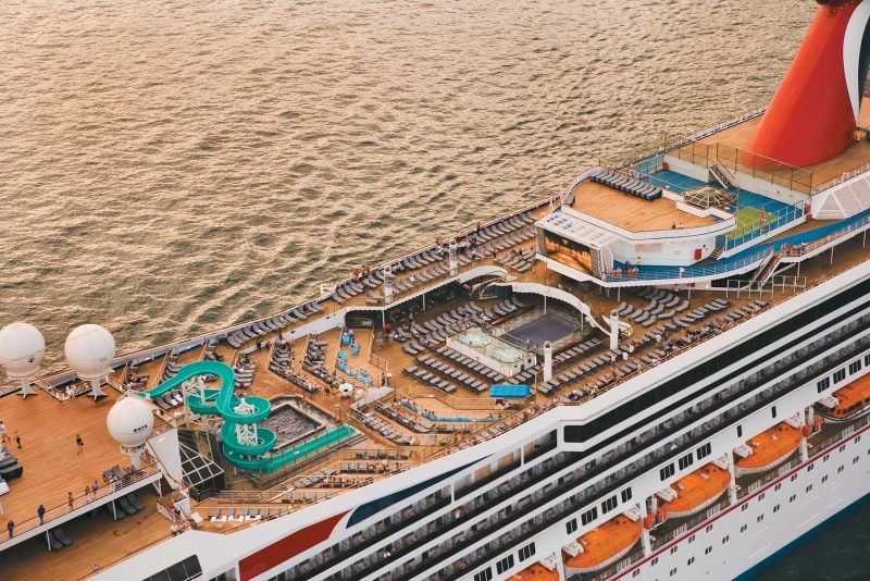 A view of the top deck of Carnival Liberty, which sails out of San Juan to Caribbean destinations.