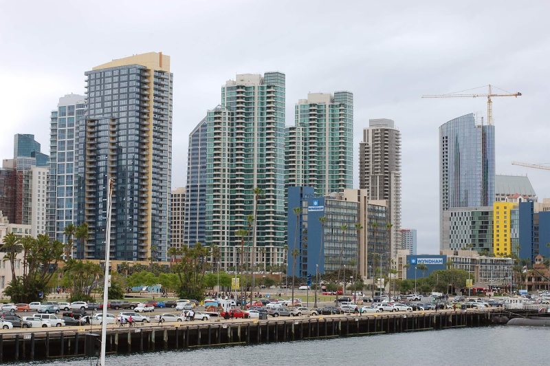 The skyline of San Diego, seen on a Hornblower brunch cruise.